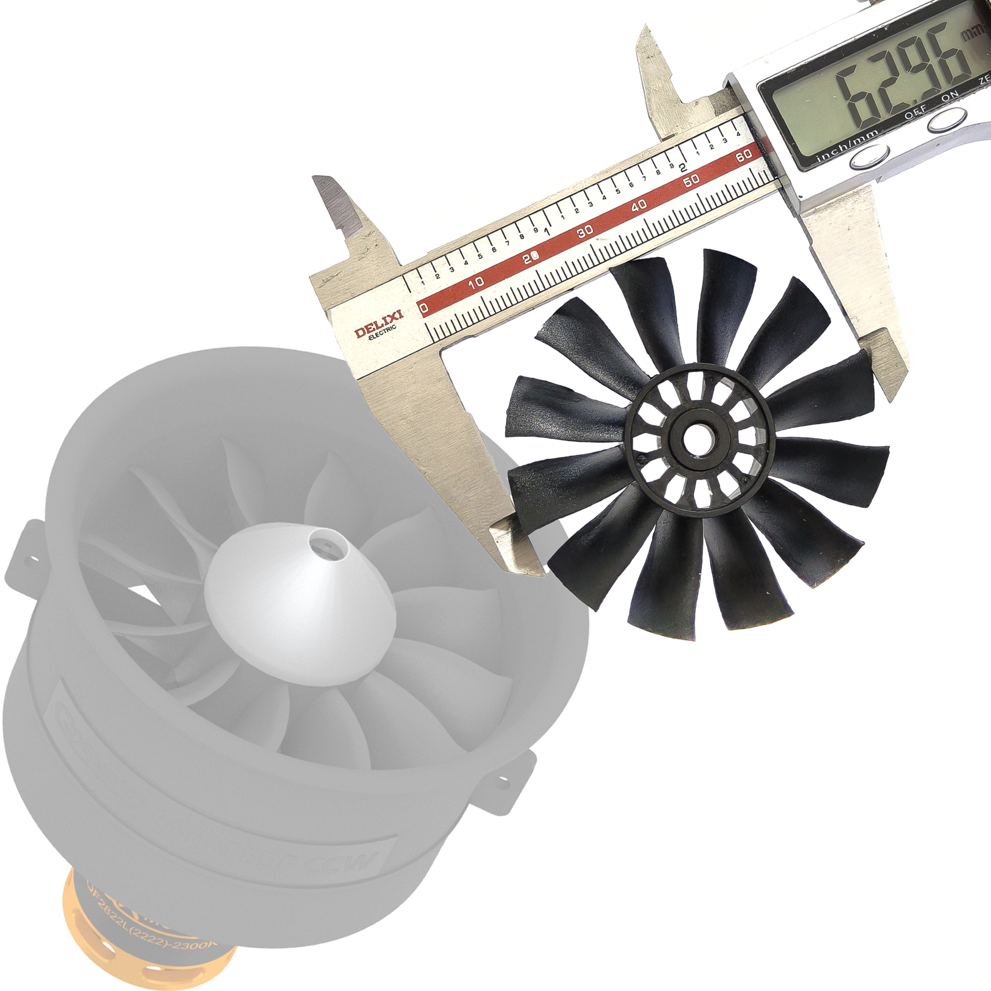 Ekko Cosplay Prop - QX-MOTOR 12Blades CW CCW 70mm 64mm