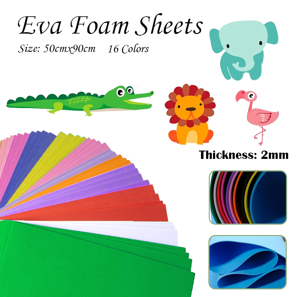 Craft Foam Roll - 16 Colors Colorful EVA Foam Sheets