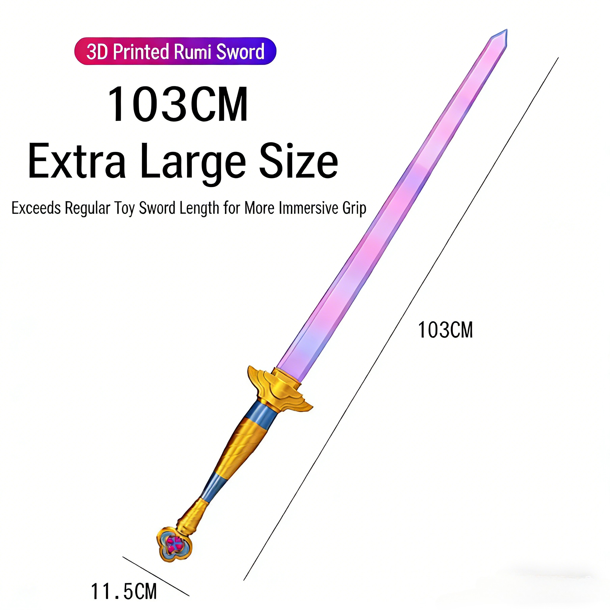 Purple Rumi Demon Hunter Sword - Cosplay Prop Dagger incelemesi ve fiyatı