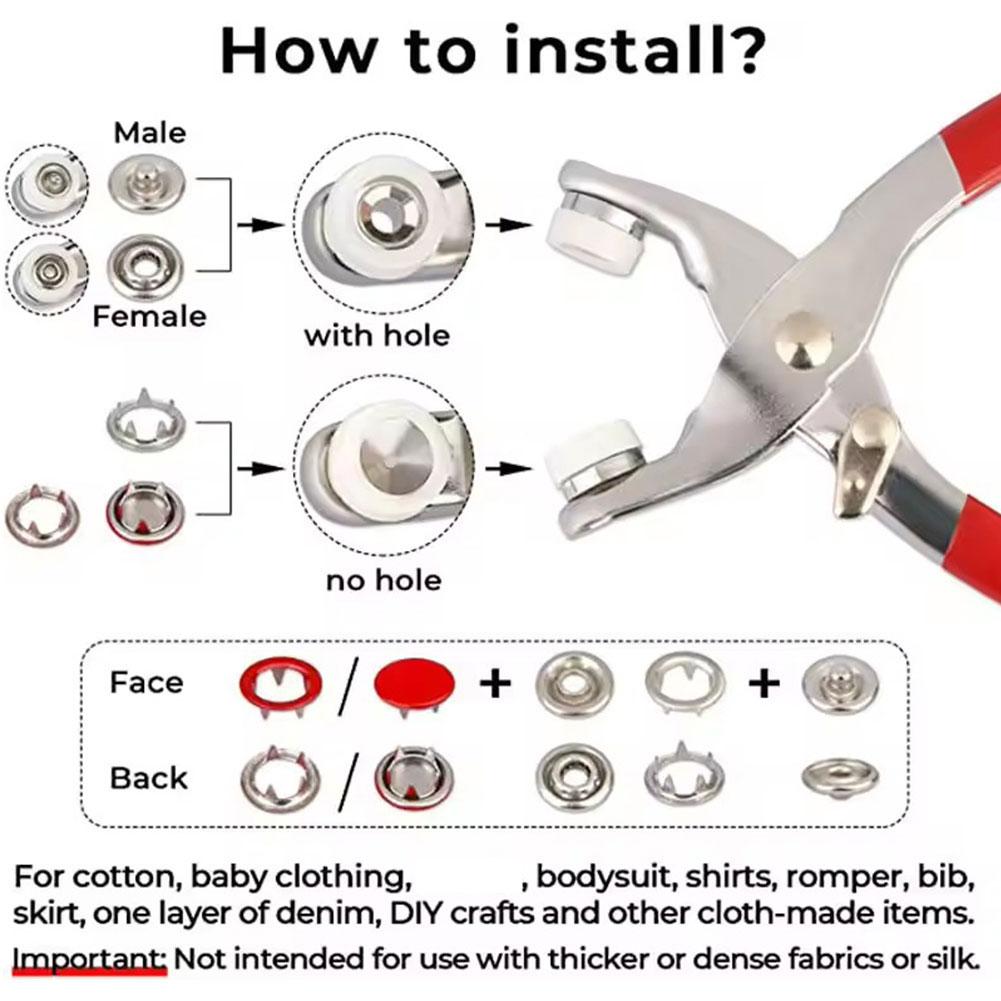 Hot 100pcs Metal Prong Snap Bu - Snap Fastener Set incelemesi ve fiyatı