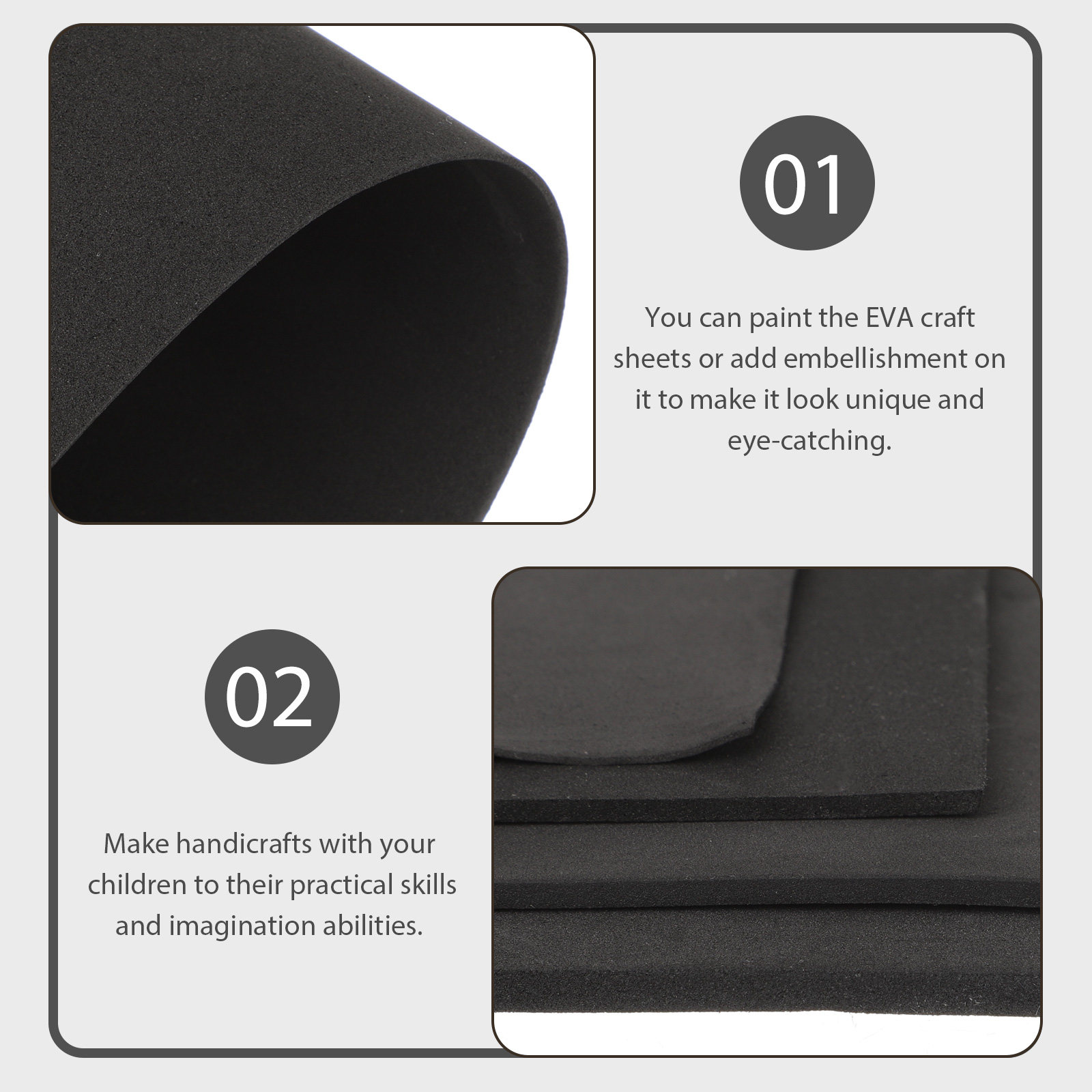 4Pcs Foam Board Sheets Eva Cra - Cosplay Prop Foam Board incelemesi ve fiyatı