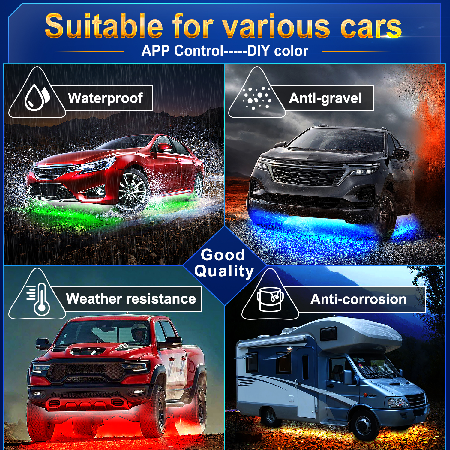 RGB Car Underglow Strip Lights - Led El Wire incelemesi ve fiyatı