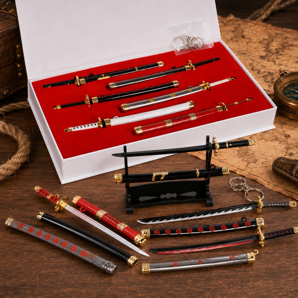 Anime One Piece Zoro Sword Key - Cosplay Prop Katana incelemesi ve fiyatı