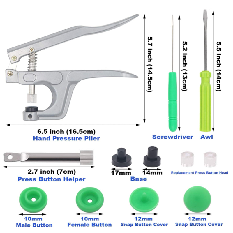 Snap Buttons and Snap Pliers T - Snap Plier Setter incelemesi ve fiyatı