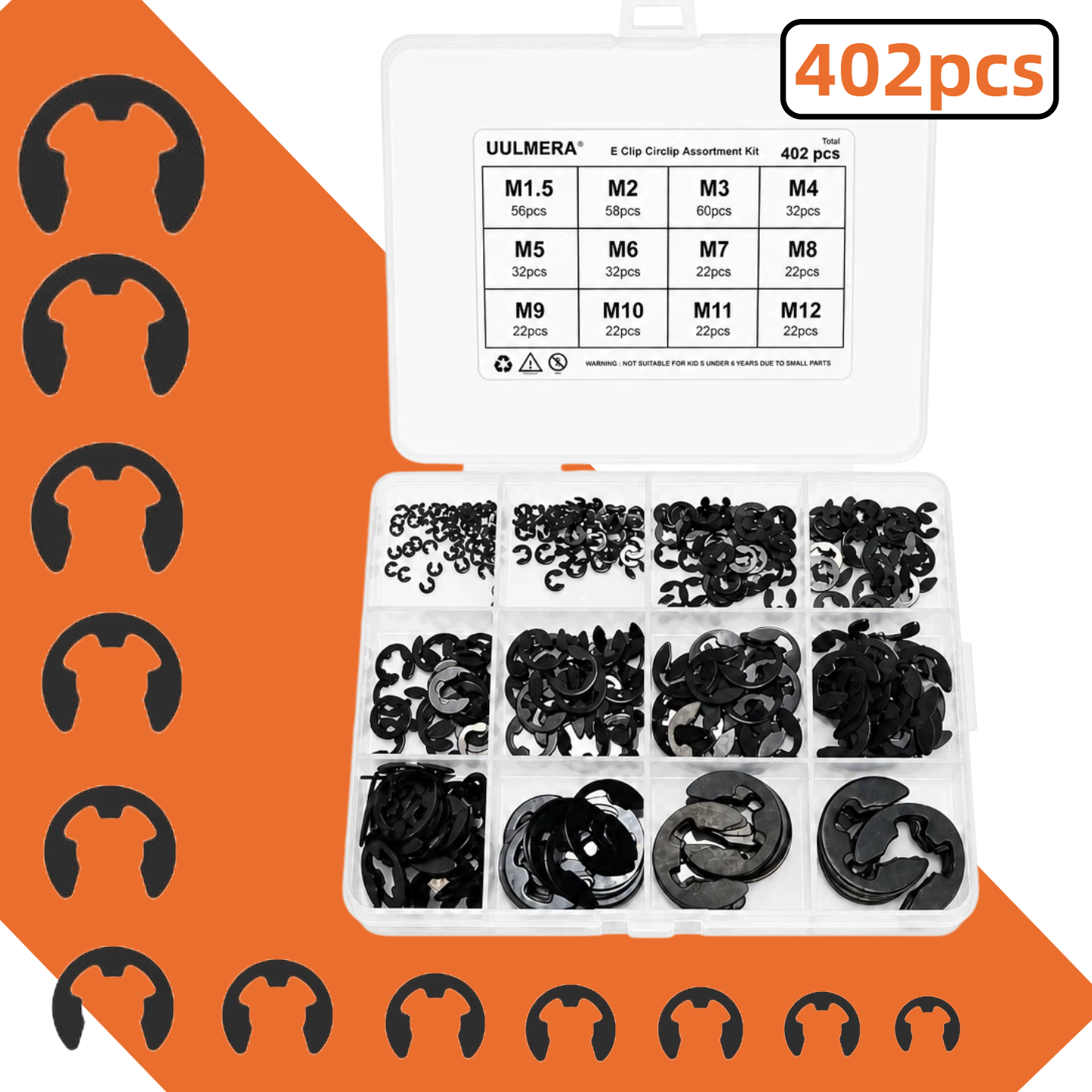 E-Clip Snap Ring Set 269/209/4 - Snap Fastener Set incelemesi ve fiyatı