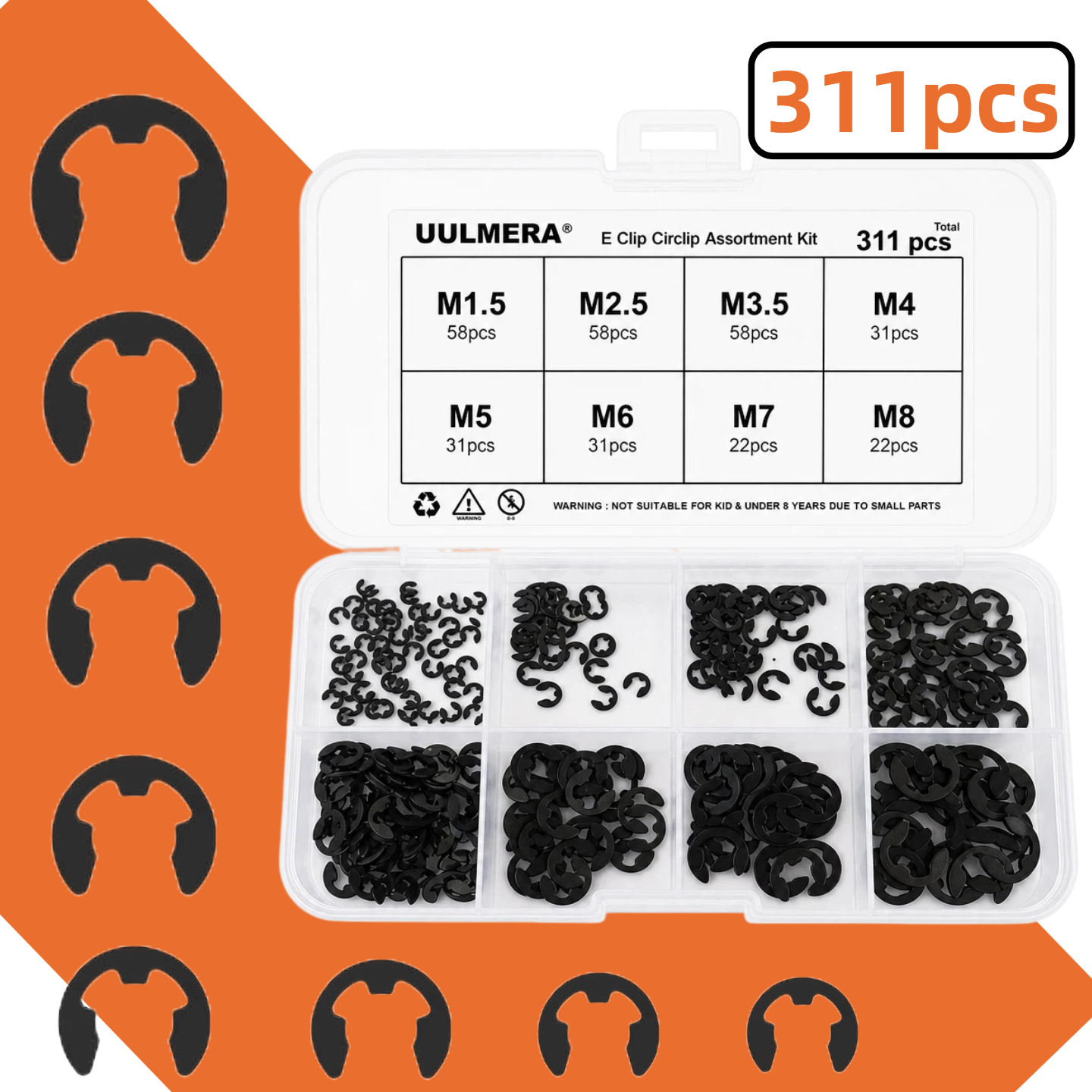 E-Clip Snap Ring Set 269/209/4 - Snap Fastener Set incelemesi ve fiyatı