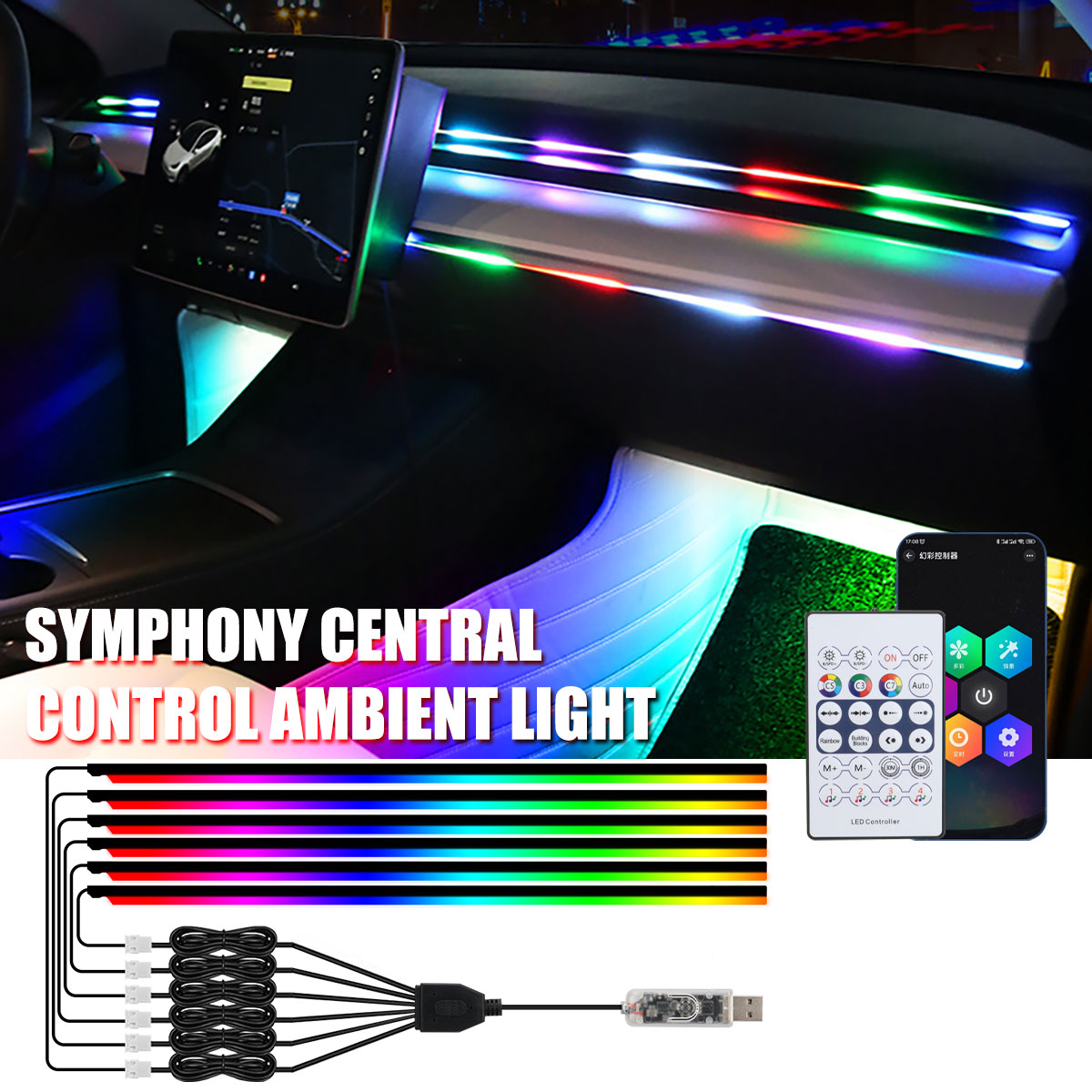 KEVANLY Car Ambient Lights 10  - Led El Wire incelemesi ve fiyatı