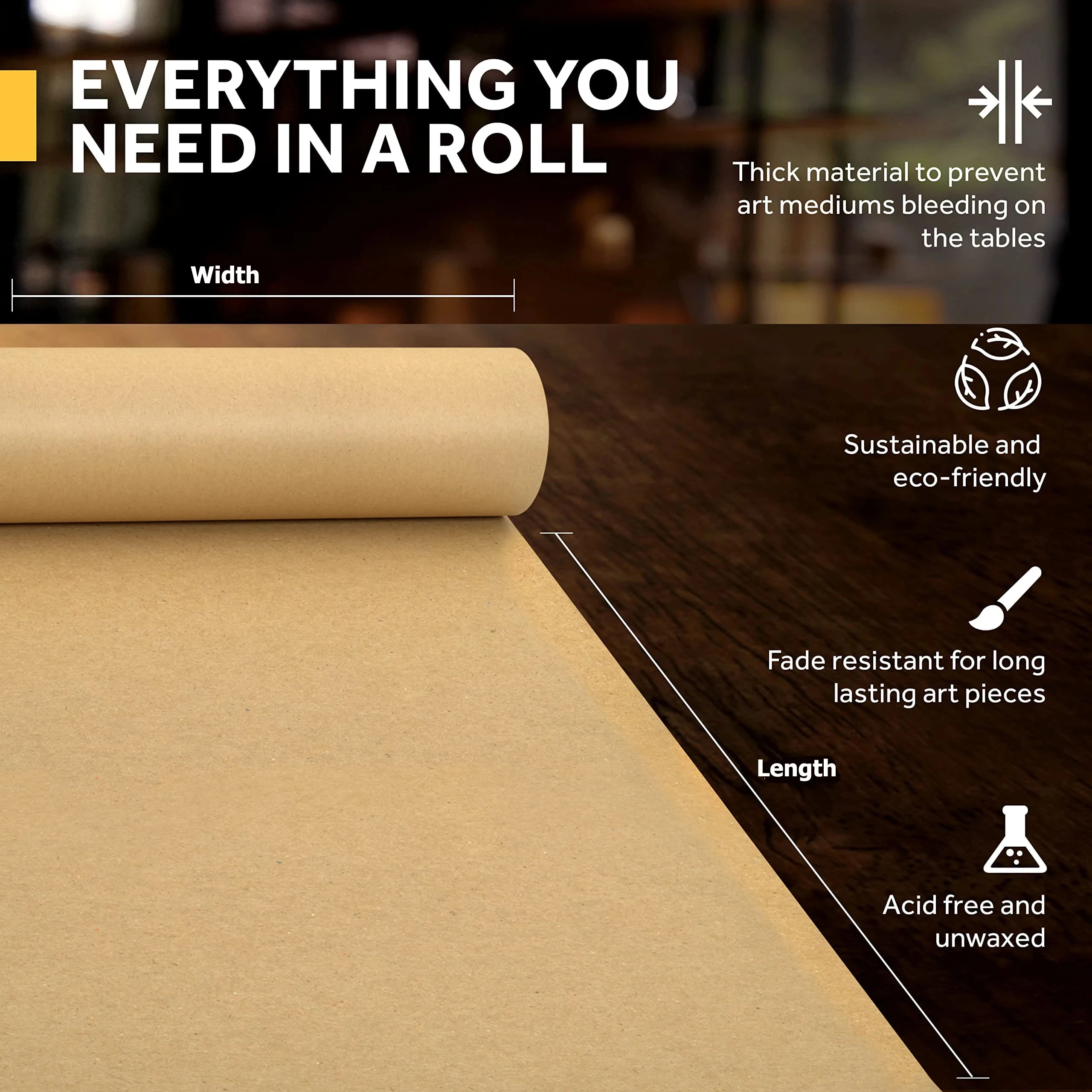Kraft Paper Brown Ideal for Gi - Craft Foam Roll incelemesi ve fiyatı