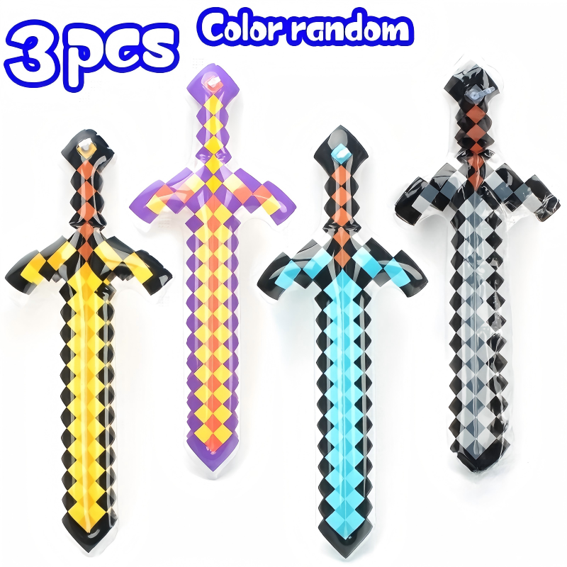 3Pcs Pixel Style Inflatable Sw - Cosplay Prop Dagger incelemesi ve fiyatı