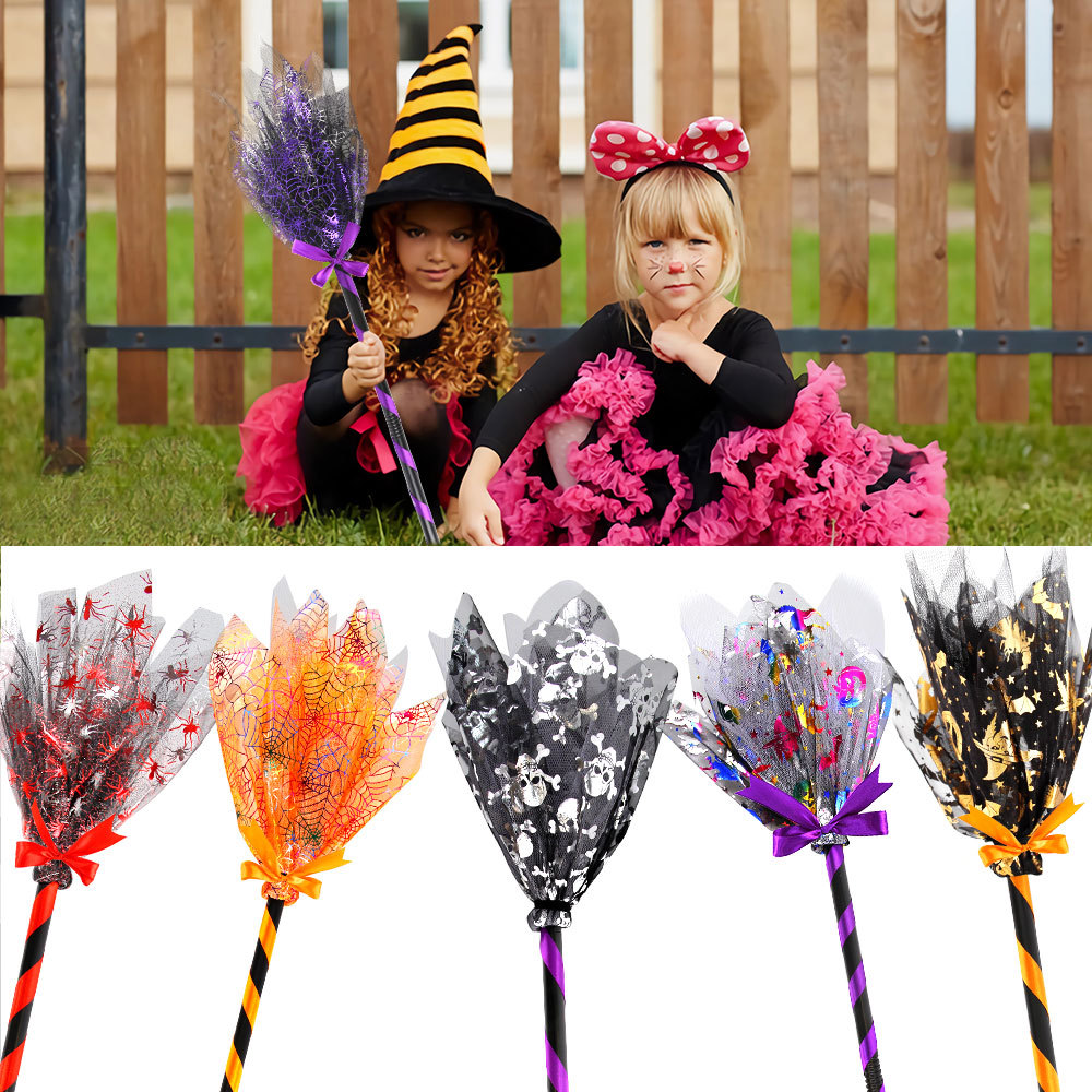 Halloween Witch Broom with LED - Detachable Cosplay Prop incelemesi ve fiyatı
