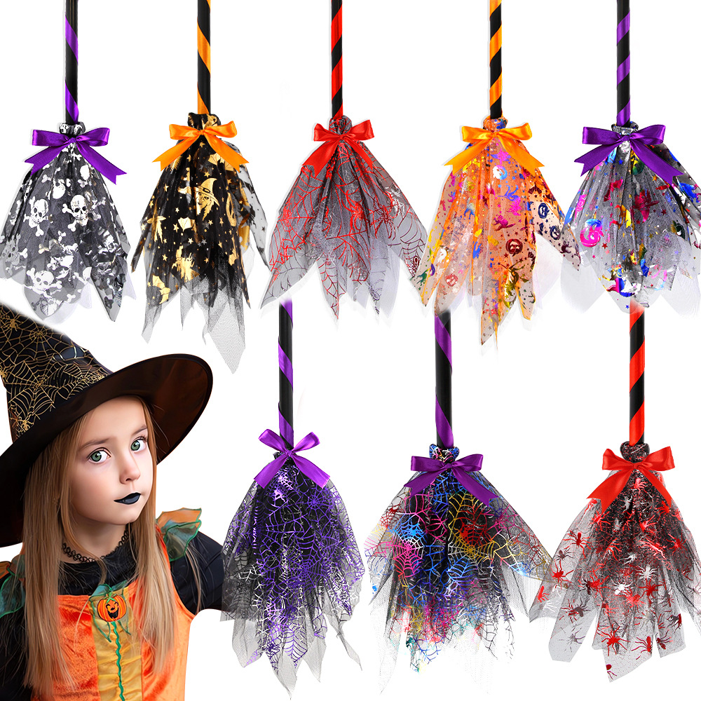 Halloween Witch Broom with LED - Detachable Cosplay Prop incelemesi ve fiyatı
